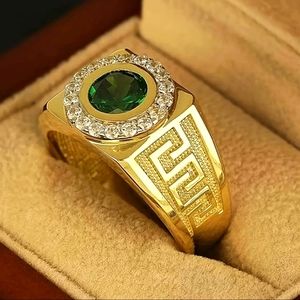 1pc Classic Luxury Men's Fashion Gold Plated Ring